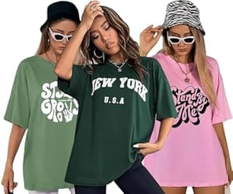 London Hills womens Womens oversized t shirts T-Shirt (pack of 3)