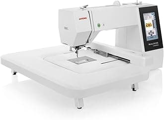 Janome Memory Craft 500e LE Embroidery Machine Bundle - Includes 5-Spool Thread Stand, 3.9" x 1.6" Hoop, Acustitch Software + USB Flash Drive w/ 30 Designs