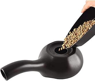 Ceramic Handy Coffee Bean Roaster Ceramics Coffee Roaster Machine Home Coffee Beans Roasting Machine Suitable for DIY Kitchen Baking Coffee, Beans, Tea, Grains