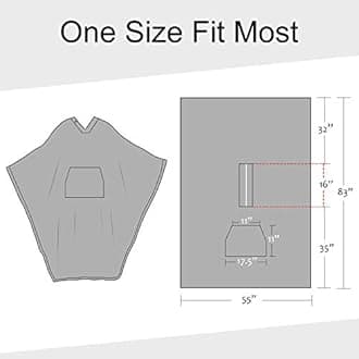 Tirrinia Poncho Blanket Super Soft Comfy Plush Wearable Fleece 2-in-1 Blanket for Adult Women Men Kids