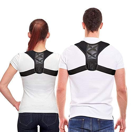 1Pc Adjustable Posture Corrector Upper Back Shoulder Posture Belt Support Brace and Corset Clavicle Correction Belt for Men Women,Neoprene material, Free size