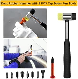 Mookis Dent Removal Kit 31 PCS Automotive Paintless Dent Repair Kit with Ten Dent Rods, Line Reflector for Remove Hail Damage