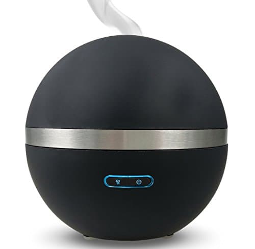 Simply Diffusers | Gilles Matte Black| Matte Black Rubberized Aromatherapy Essential Oil Diffuser | Cool Mist Ultrasonic | 200ml Capacity and Safety Auto-Shut Off Feature