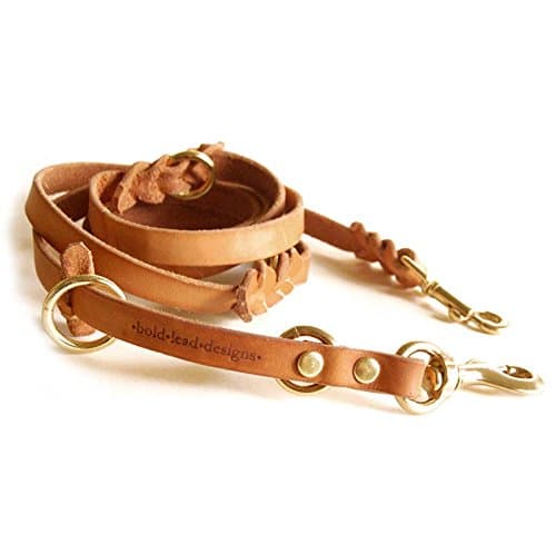 Leather 6' Multi-Function Leather Leash by Bold Lead Designs
