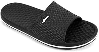 FUNKYMONKEY Men's Slippers Slip On Comfort Shower Sandals for Home Bathrooms