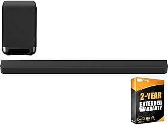 HT-A9000 BRAVIA Theater Bar 9 with 13 Speakers, Dolby Atmos/DTS:X Bundle with Premium SA-SW5 7.1" 200W Wireless Subwoofer + 2 Year CPS Enhanced Protection Pack