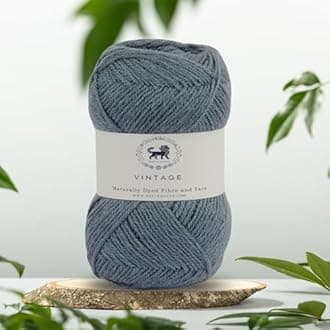 Nestnhaven Acrowools Vintage, Micro Soft, Hand Knitting and Crochet Yarn. Pack of 1 Ball - 100gms. Shade no - NNHV001 (Grey) | (200 Gm)