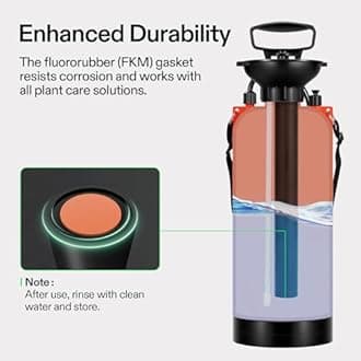 VIVOSUN 2.0 Gallon Lawn and Garden Pump Pressure Sprayer with Pressure Relief Valve, Adjustable Shoulder Strap