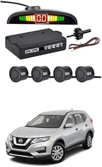 Car Reverse Black Parking Sensor System Led Display with 4 Parking Sensors Alarm Kit for X-Trail.