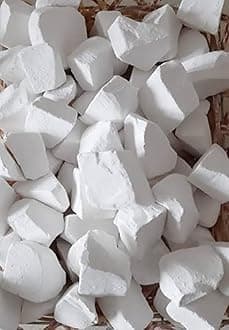 VeeEn Cleaned Kaolin Clay Chunks - Edible White Chunks Eating and Cosmetics Grade 400 gm