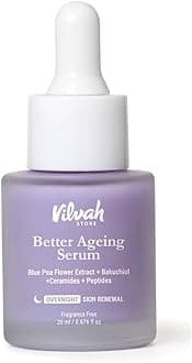 Vilvah Store Better Aging Serum For Face | With Bakuchiol & Blue Pea Flower Extract | Anti-Aging | Reduces Fine Lines & Wrinkles | Suitable for All Skin Types | For Women & Men (Better Aging Serum)