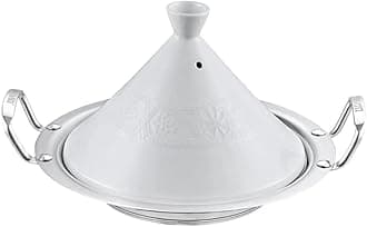 Teffo Tajine Cooking Pot Diameter 30 cm for 2-4 People, Tajin Suitable for Induction and All Hobs, Cooking Pot Made of Stainless Steel and Ceramic, Moroccan Tagine as a Casserole