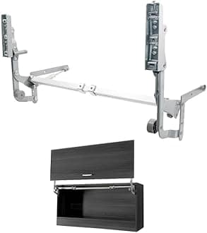Howhy Cabinet Door Hinges Set,Vertical Swing Lift Up Stay Pneumatic Arm Kitchen Mechanism Hinges with Slow Closing, Durable Silent(Suitable for Cabinet Width:23.62"-35.43")