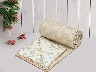COZY FURNISH Super Soft Brushed Microfiber Cotton 3 Layer Breathable Single Dohar Lightweight Warm Bed Dohar 84X96(Inches) 213X243(CM) Flannel Dohar Throws for Bed(Beige)