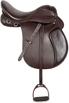 Cavalry's Genuine Leather Horse Saddle Brown for Horse Riding (Size 16)