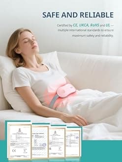 Slimpal Heat Pad for Period Pain Relief, Menstrual Heating Pad for Cramps, Portable Cordless Electric Wearable Heat Belt, Constant Working, Gifts for Her Women Girls, Purple