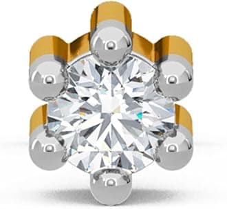 Real Gold & Diamond Nose Pin for Women