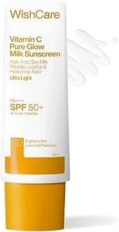 Vitamin C Sunscreen SPF 50 PA++++ | Pure Glow Milk | Oil Free | No White Cast | 50g