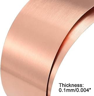uxcell Copper Sheet Roll, Metal Foil Plate 1000mm x 50mm x 0.1mm