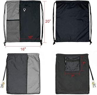 Drawstring Backpack Bag String Cinch Sack Backpack With Pockets Large Gym Sports Beach Sackpack