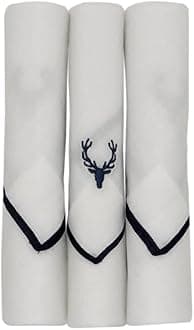 Men's Cotton Pastel Multicolour Handkerchief- Pack of 3, Multicolour, 46 x 46