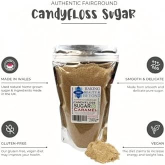 Baking Beauty and Beyond Premium Candy Floss Sugar 200g - Caramel Flavour