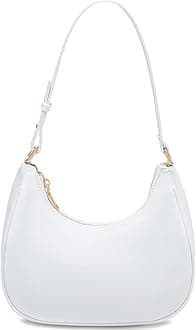 Crescent Shoulder Bags for Women Cute Hobo Tote Handbag Under the Arm Purses Mini Clutch Purse with Zipper Closure