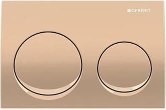 Flush Plate | Round | Alpha 20 series | 115.040.QA.3 | 2 years warranty | Front Actuation Dual Push Plate for Geberit Concealed Tank | Compatible with Concealed Flush Tank (Red Gold)