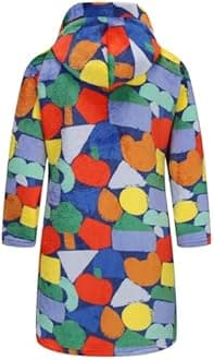 Boys Soft Fleece Robes Plush Hooded Bathrobes Sleepwear for Kids 1-16 Years
