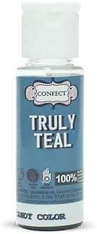Confect Oil-Based Edible Candy Color – Truly Teal | Intense Food Color for Icing, Fondant & Cake Decoration | Vibrant & Bake-Stable Gel Colour | Vegan -25ml