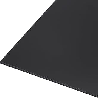 Rebower 1219 x 152 x 6mm HDPE Plastic Sheet, High Density Polyethylene Sheet Cutting Board Black Solid Block, [for Marine, DIY, Home Floor]