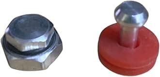 Kitchen Mart Replacement safety valve compatible with Prestige Pressure cooker/Mini Safety plug with visual pressure indicator (Deluxe Steel Alpha Cookers(Red))