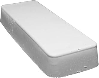 Benchmark Abrasives Buffing Compound for Polishing Removing Scratches on Soft Metals Aluminum Gold Silver Copper Ferrous Non-Ferrous Materials, 1 Pound Bar (White Rouge)