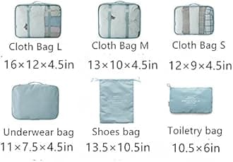 6 pcs Luggage Packing Organizers Packing Cubes Set for Travel