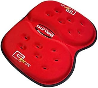 Lite Travel Gel and Foam Cushion - for Back Pain, Sciatica, Pressure Relief, and Tailbone Discomfort - Promotes Healthy Posture - Ergonomic Comfort - for Car, Commute, Airplane and Travel