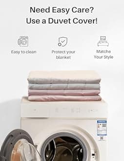 Weighted Idea Weighted Blankets for Adults (White,48"x72",15lbs) Breathable Twin Blanket with Premium Glass Beads Heavy Soft Throw Blanket for All-Season