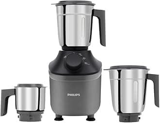Philips HL7770/00 Mixer Grinder, 800 Watt Powerful motor, 3 Jars, MicroGrind technology; Coarse Mode for Silbatta-like Texture, Fine or Superfine for perfect textures every time