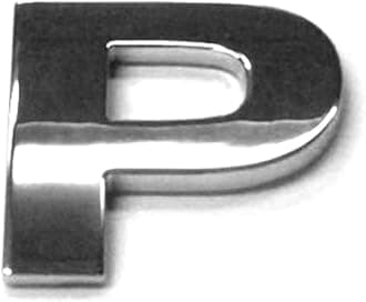 Chrome Letters Digits Numbers Signs Self Adhesive 3D Emblem Decal Badge Sticker for Car Van Home Decor - Letter P