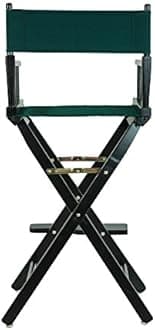 Casual Home 30" Director's Chair Black Frame-with Hunter Green Canvas, Bar Height