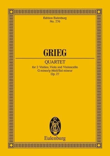 String Quartet in G Minor, Op. 27: Study Score (Edition Eulenburg) Paperback – November 1, 1984