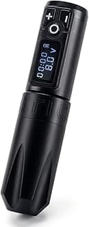 Ambition Trident Wireless Tattoo Machine - Rotary Tattoo Cartridge Machine Battery Pen with 2400mAh Power Coreless Motor Digital LED Display for Professionals and Beginners Tattoo Artist