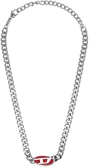 Diesel Men's Necklace, Chain Stainless Steel Necklace, Stainless steel