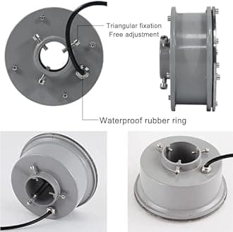 LED Ring Fountain Lamp - Submersible RGB Lights, 12/24V Park Square LED Underwater Light, Waterproof IP68 Embedded Fountain Pool Spotlight, Stainless Steel Color Landscape Lights(6w(12V))