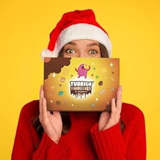 International Food Hamper | Premium Exotic Foreign Foods | Unique Hampers & Gourmet Gift for Men and Women | American Alike Retro Turkish Foods | Full-Size + Bonus Snacks (Midi Orange)