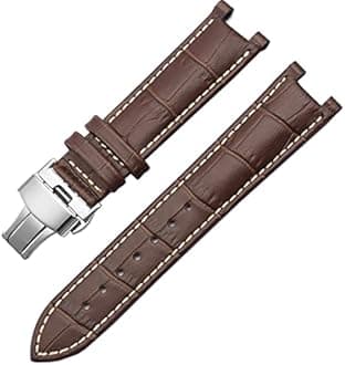 Genuine Leather Watchband For GC 22 * 13mm 20 * 11mm Notched Strap Withstainless Steel Butterfly Buckle Men And Women Watch Belt