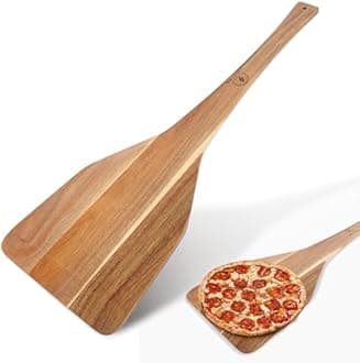 Loftern Pizza Turner 9" - Long Handled Pizza Peel - Hardwood Pizza Peel