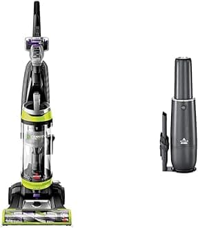 Bissell 2252 CleanView Swivel Upright Bagless Vacuum with Swivel Steering, Powerful Pet Hair Pick Up, Specialized Pet Tools, Large Capacity Dirt Tank AeroSlim Cordless Handheld Vacuum