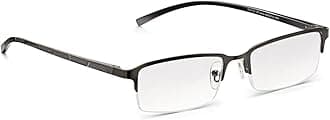 Reading Glasses for Men, Half Frame Non Prescription Glasses, Stylish Comfortable Glasses for All Day Wear