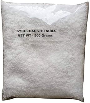 Drain & Chimney Cleaner Flakes to Clear Clogged Sinks & Pipes 500 Grams (Caustic Soda)