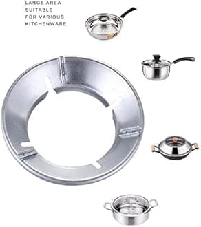 SKADIOO Gas Saver Burner Stand Gas Chula Burner Gas Saver Stand Jali Ring Fire&Windproof Energy Saving,Gas Chula Support Stand 4 Legs Supported For Indian Gas 0.7Mm Thickness Heavy Material,Manual